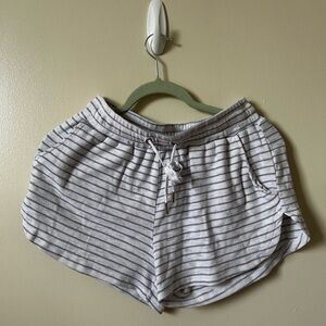Bishop + young Striped Gray Women's Shorts S